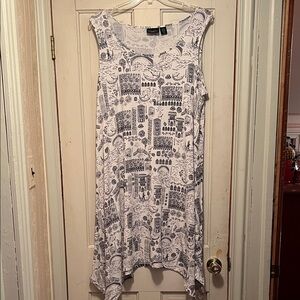 Cynthia Rowley Asymmetrical White and Black Dress